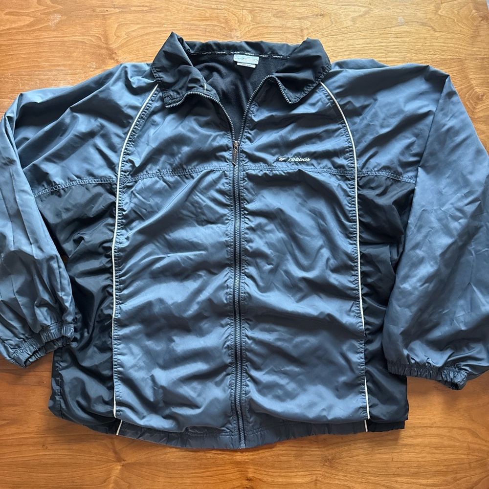 Reebok Men's Dark Gray Windbreaker Jacket